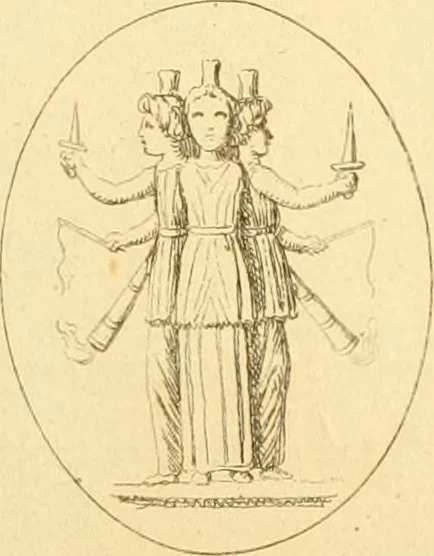An illustration from A descriptive catalogue of a general collection of ancient and modern engraved gems, cameos as well as intaglios : taken from the most celebrated cabinets in Europe ; and cast in coloured pastes, white enamel, and sulphur, 1791, leaf 442