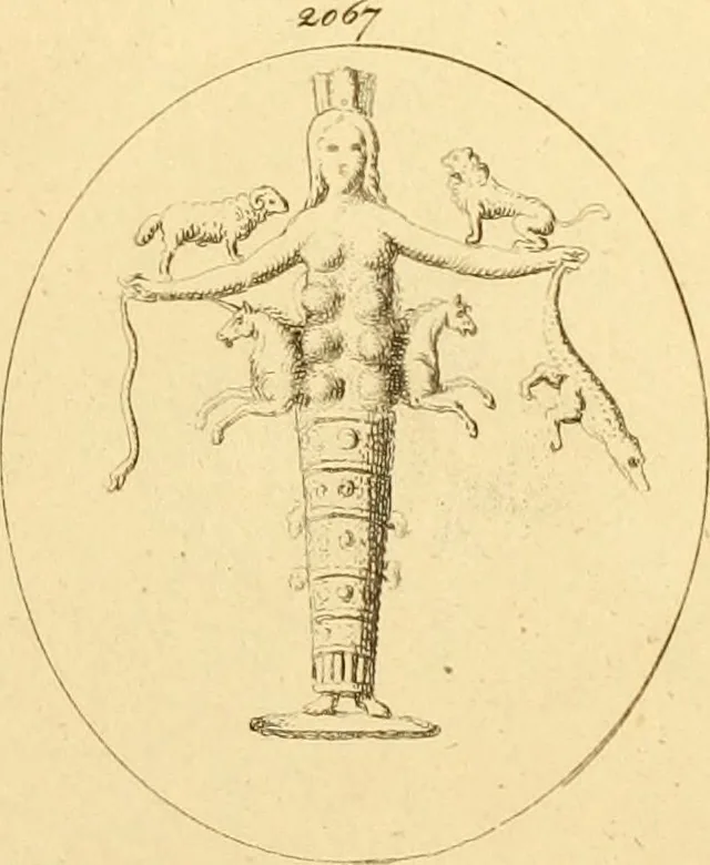 An illustration from A descriptive catalogue of a general collection of ancient and modern engraved gems, cameos as well as intaglios : taken from the most celebrated cabinets in Europe ; and cast in coloured pastes, white enamel, and sulphur, 1791, leaf 442