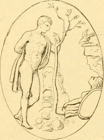An illustration from A descriptive catalogue of a general collection of ancient and modern engraved gems, cameos as well as intaglios : taken from the most celebrated cabinets in Europe ; and cast in coloured pastes, white enamel, and sulphur, 1791, leaf 448