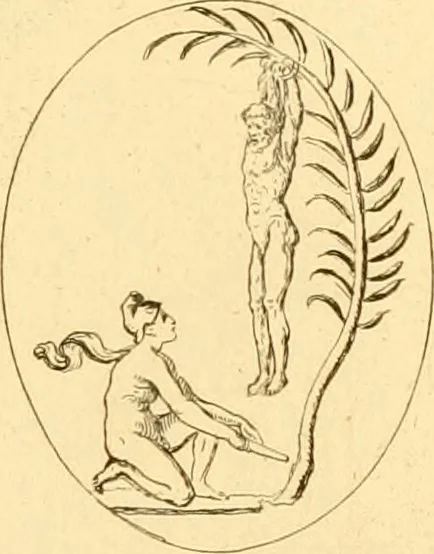 An illustration from A descriptive catalogue of a general collection of ancient and modern engraved gems, cameos as well as intaglios : taken from the most celebrated cabinets in Europe ; and cast in coloured pastes, white enamel, and sulphur, 1791, leaf 448