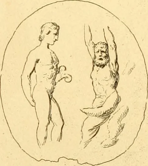 An illustration from A descriptive catalogue of a general collection of ancient and modern engraved gems, cameos as well as intaglios : taken from the most celebrated cabinets in Europe ; and cast in coloured pastes, white enamel, and sulphur, 1791, leaf 448