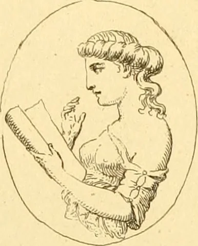 An illustration from A descriptive catalogue of a general collection of ancient and modern engraved gems, cameos as well as intaglios : taken from the most celebrated cabinets in Europe ; and cast in coloured pastes, white enamel, and sulphur, 1791, leaf 450