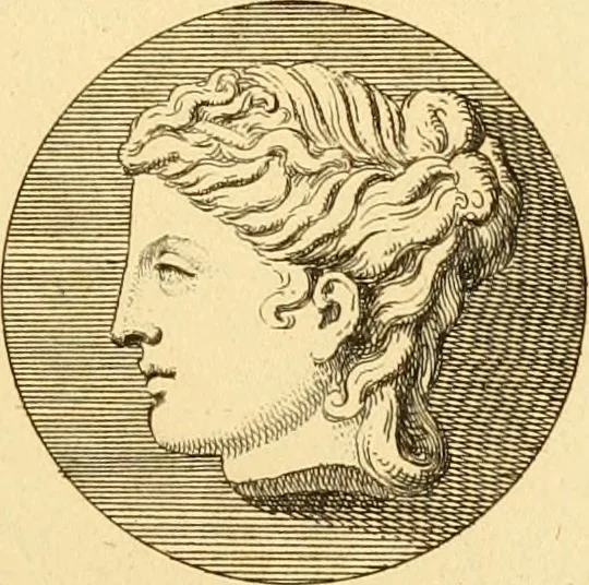 An illustration from A descriptive catalogue of a general collection of ancient and modern engraved gems, cameos as well as intaglios : taken from the most celebrated cabinets in Europe ; and cast in coloured pastes, white enamel, and sulphur, 1791, leaf 450