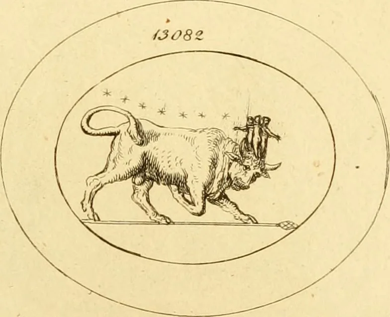 An illustration from A descriptive catalogue of a general collection of ancient and modern engraved gems, cameos as well as intaglios : taken from the most celebrated cabinets in Europe ; and cast in coloured pastes, white enamel, and sulphur, 1791, leaf 456