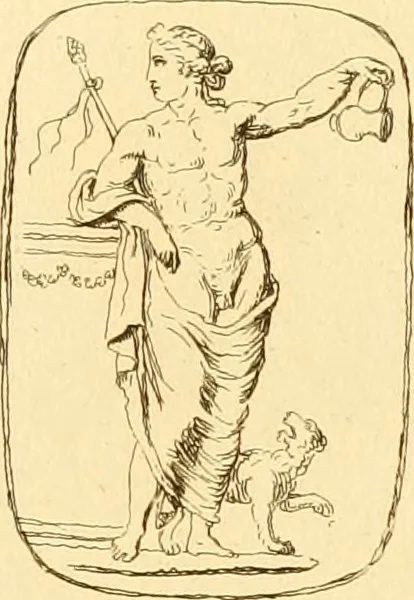 An illustration from A descriptive catalogue of a general collection of ancient and modern engraved gems, cameos as well as intaglios : taken from the most celebrated cabinets in Europe ; and cast in coloured pastes, white enamel, and sulphur, 1791, leaf 458