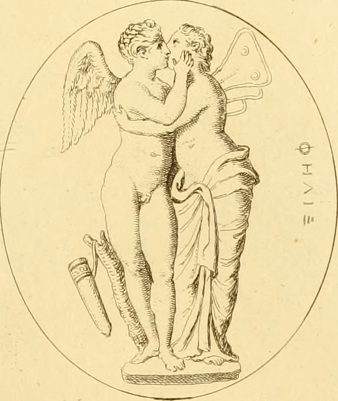 An illustration from A descriptive catalogue of a general collection of ancient and modern engraved gems, cameos as well as intaglios : taken from the most celebrated cabinets in Europe ; and cast in coloured pastes, white enamel, and sulphur, 1791, leaf 470