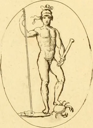 An illustration from A descriptive catalogue of a general collection of ancient and modern engraved gems, cameos as well as intaglios : taken from the most celebrated cabinets in Europe ; and cast in coloured pastes, white enamel, and sulphur, 1791, leaf 472
