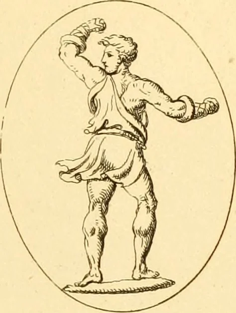 An illustration from A descriptive catalogue of a general collection of ancient and modern engraved gems, cameos as well as intaglios : taken from the most celebrated cabinets in Europe ; and cast in coloured pastes, white enamel, and sulphur, 1791, leaf 476
