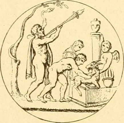 An illustration from A descriptive catalogue of a general collection of ancient and modern engraved gems, cameos as well as intaglios : taken from the most celebrated cabinets in Europe ; and cast in coloured pastes, white enamel, and sulphur, 1791, leaf 482
