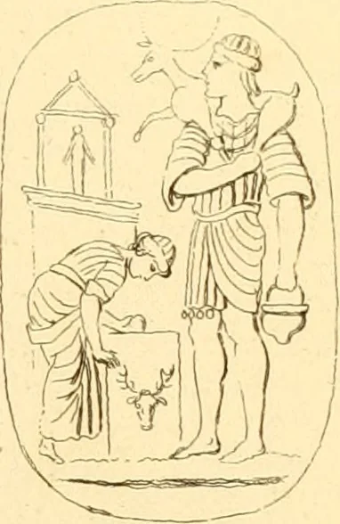 An illustration from A descriptive catalogue of a general collection of ancient and modern engraved gems, cameos as well as intaglios : taken from the most celebrated cabinets in Europe ; and cast in coloured pastes, white enamel, and sulphur, 1791, leaf 482