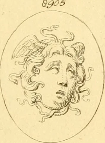 An illustration from A descriptive catalogue of a general collection of ancient and modern engraved gems, cameos as well as intaglios : taken from the most celebrated cabinets in Europe ; and cast in coloured pastes, white enamel, and sulphur, 1791, leaf 484