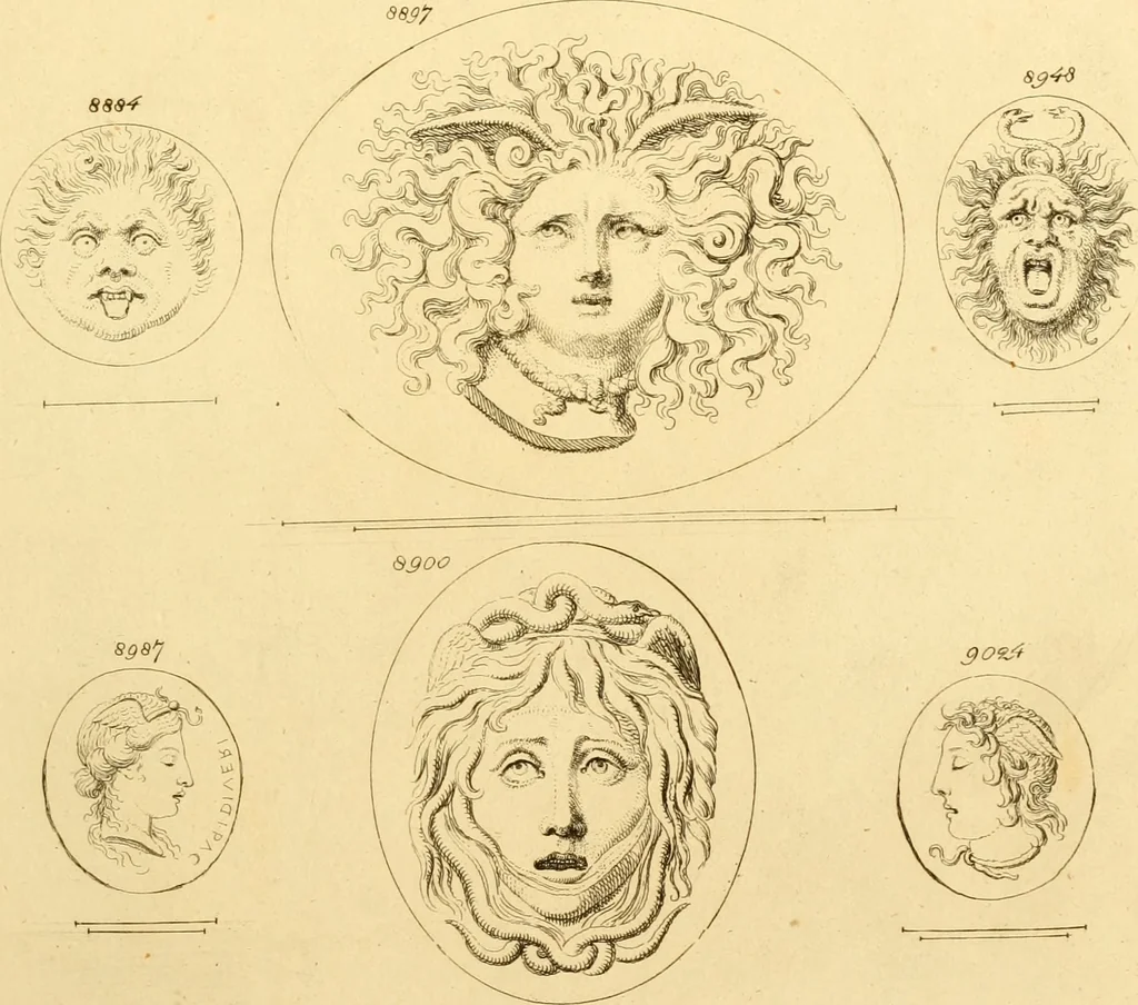 An illustration from A descriptive catalogue of a general collection of ancient and modern engraved gems, cameos as well as intaglios : taken from the most celebrated cabinets in Europe ; and cast in coloured pastes, white enamel, and sulphur, 1791, leaf 484