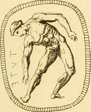 An illustration from A descriptive catalogue of a general collection of ancient and modern engraved gems, cameos as well as intaglios : taken from the most celebrated cabinets in Europe ; and cast in coloured pastes, white enamel, and sulphur, 1791, leaf 486