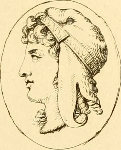 An illustration from A descriptive catalogue of a general collection of ancient and modern engraved gems, cameos as well as intaglios : taken from the most celebrated cabinets in Europe ; and cast in coloured pastes, white enamel, and sulphur, 1791, leaf 486