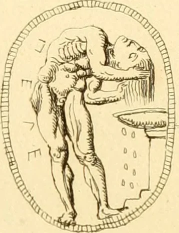 An illustration from A descriptive catalogue of a general collection of ancient and modern engraved gems, cameos as well as intaglios : taken from the most celebrated cabinets in Europe ; and cast in coloured pastes, white enamel, and sulphur, 1791, leaf 486