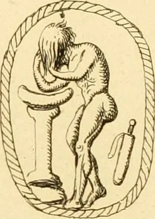 An illustration from A descriptive catalogue of a general collection of ancient and modern engraved gems, cameos as well as intaglios : taken from the most celebrated cabinets in Europe ; and cast in coloured pastes, white enamel, and sulphur, 1791, leaf 486
