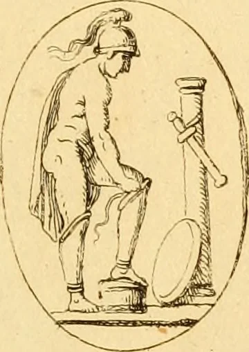 An illustration from A descriptive catalogue of a general collection of ancient and modern engraved gems, cameos as well as intaglios : taken from the most celebrated cabinets in Europe ; and cast in coloured pastes, white enamel, and sulphur, 1791, leaf 488