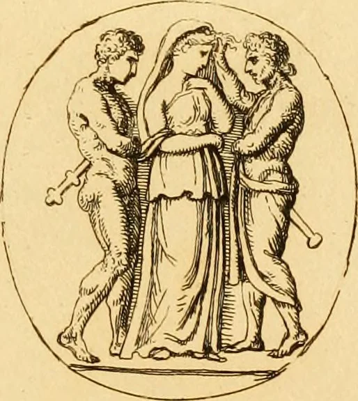 An illustration from A descriptive catalogue of a general collection of ancient and modern engraved gems, cameos as well as intaglios : taken from the most celebrated cabinets in Europe ; and cast in coloured pastes, white enamel, and sulphur, 1791, leaf 488
