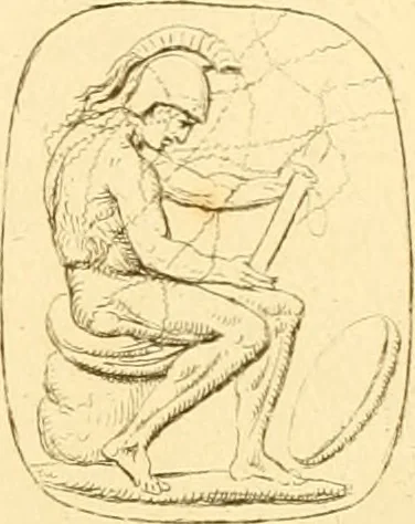 An illustration from A descriptive catalogue of a general collection of ancient and modern engraved gems, cameos as well as intaglios : taken from the most celebrated cabinets in Europe ; and cast in coloured pastes, white enamel, and sulphur, 1791, leaf 490