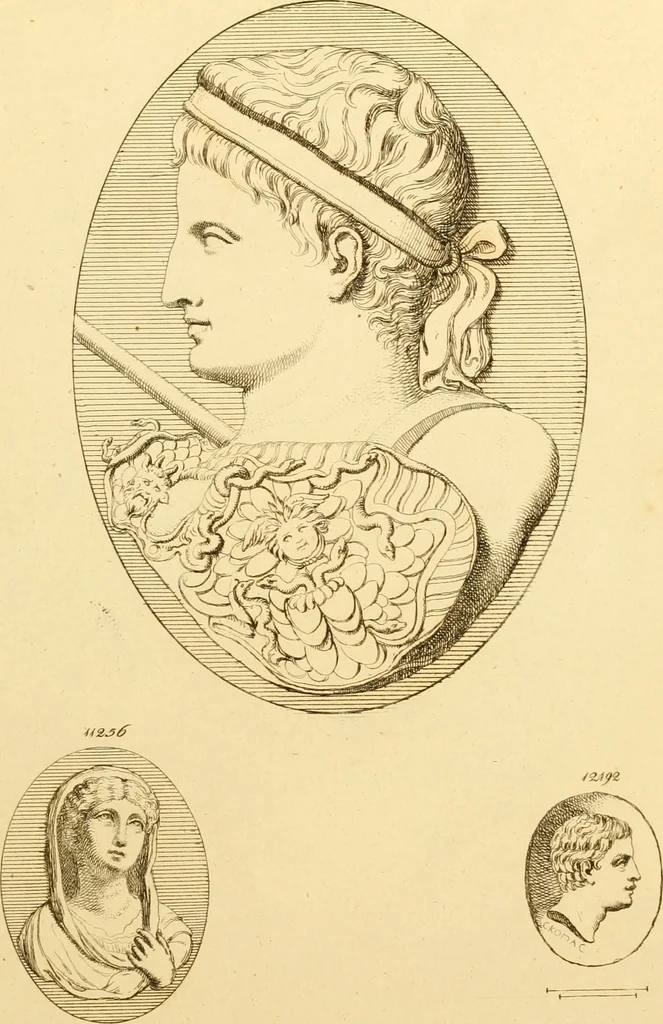An illustration from A descriptive catalogue of a general collection of ancient and modern engraved gems, cameos as well as intaglios : taken from the most celebrated cabinets in Europe ; and cast in coloured pastes, white enamel, and sulphur, 1791, leaf 494