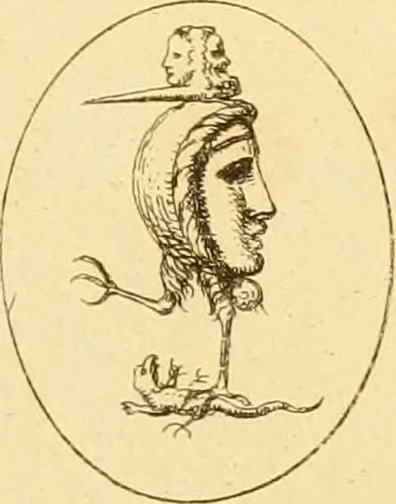 An illustration from A descriptive catalogue of a general collection of ancient and modern engraved gems, cameos as well as intaglios : taken from the most celebrated cabinets in Europe ; and cast in coloured pastes, white enamel, and sulphur, 1791, leaf 496