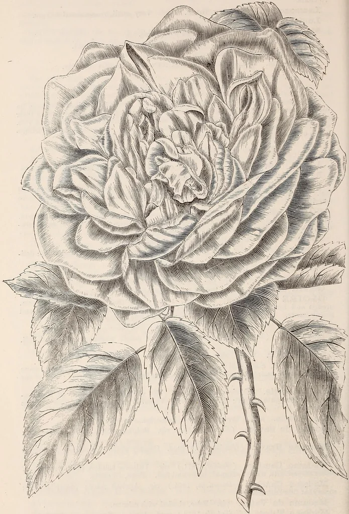 An illustration from Descriptive catalogue of ornamental trees, shrubs, roses, flowering plants, &c, 1875, leaf 94