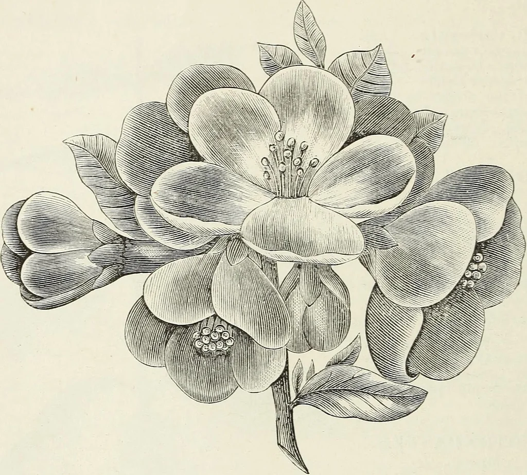 An illustration from Descriptive catalogue of ornamental trees, shrubs, hardy perennial plants, etc. : twenty-fifth edition, 1882, leaf 73
