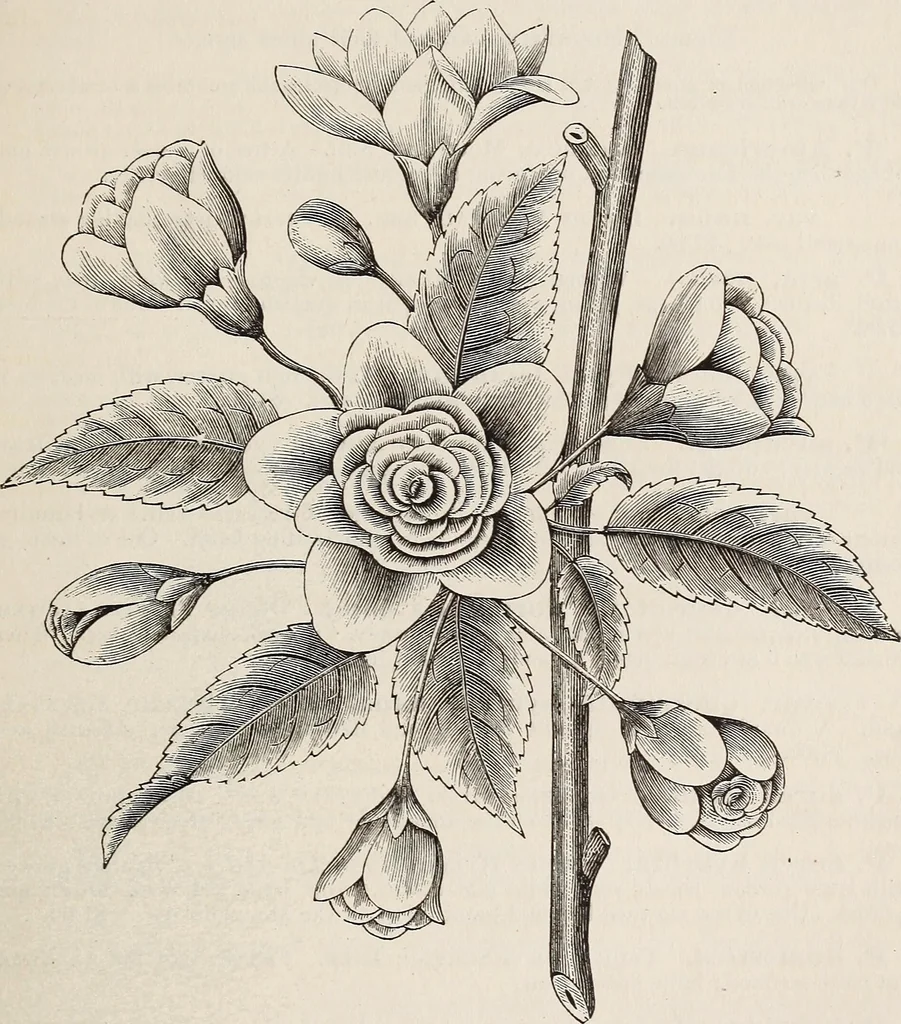 An illustration from Descriptive catalogue of ornamental trees, shrubs, roses, etc., : cultivated and for sale at the Mount Hope Nurseries, Rochester, N.Y, 1886, leaf 44