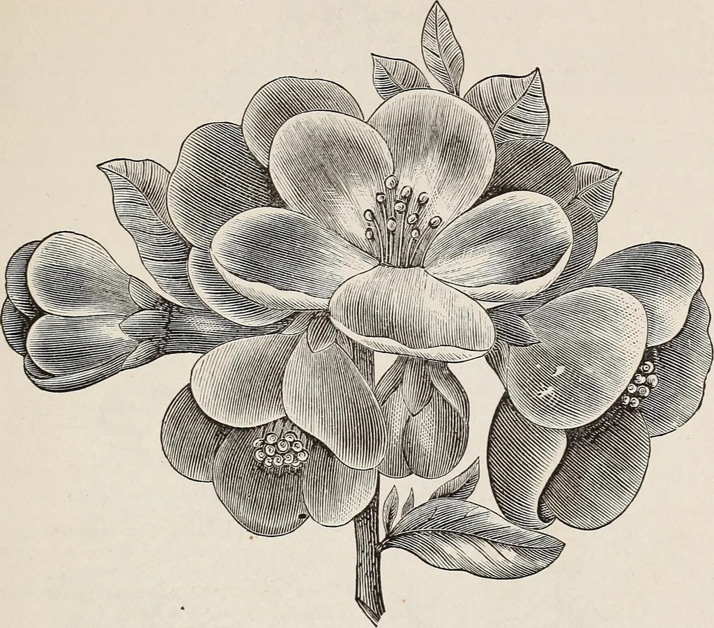 An illustration from Descriptive catalogue of ornamental trees, shrubs, roses, etc., : cultivated and for sale at the Mount Hope Nurseries, Rochester, N.Y, 1886, leaf 74