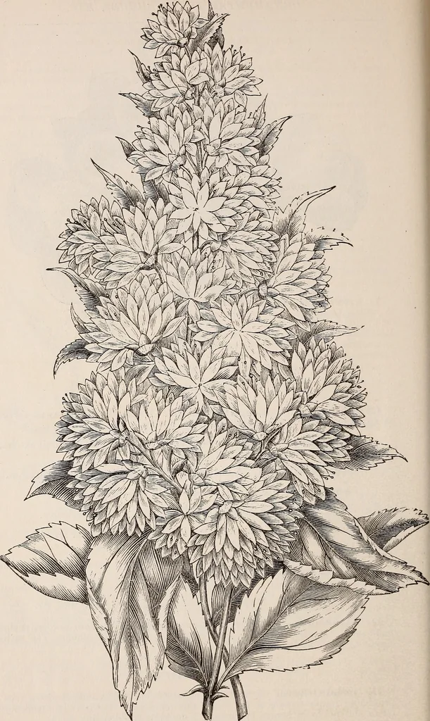 An illustration from Descriptive catalogue of ornamental trees, shrubs, roses, etc., : cultivated and for sale at the Mount Hope Nurseries, Rochester, N.Y, 1886, leaf 75
