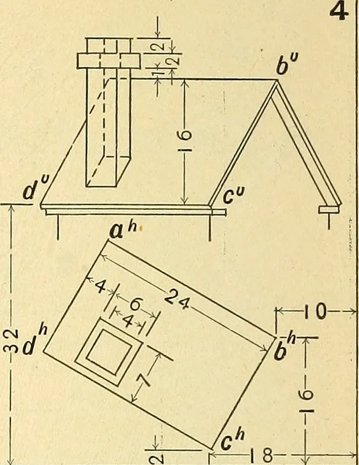 An illustration from Descriptive geometry, 1909, leaf 159
