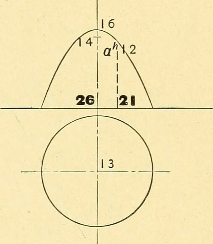 An illustration from Descriptive geometry, 1909, leaf 172