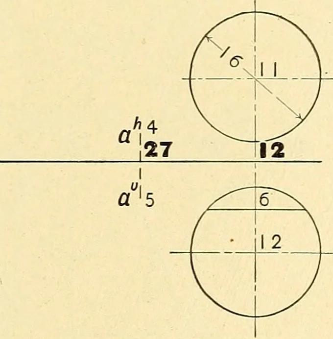 An illustration from Descriptive geometry, 1909, leaf 172