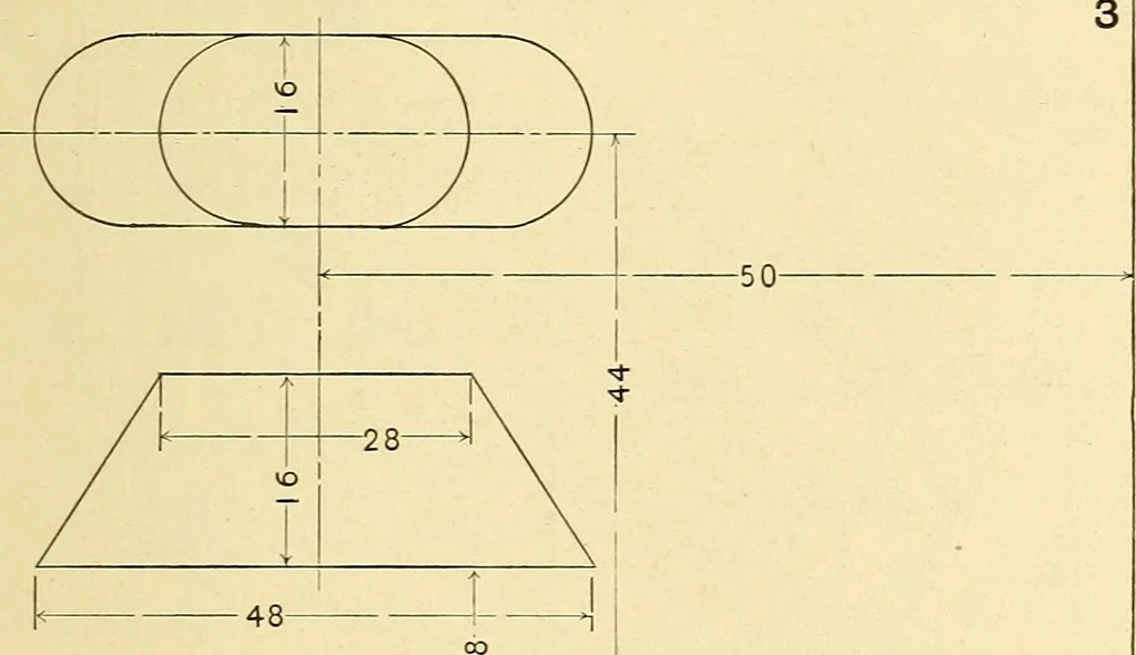 An illustration from Descriptive geometry, 1909, leaf 174
