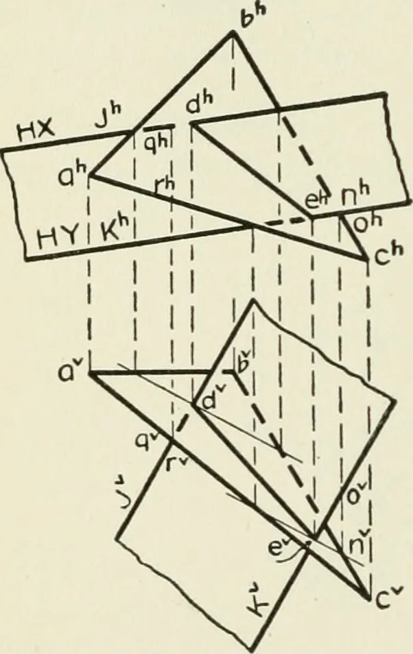 An illustration from Descriptive geometry, 1918, leaf 131