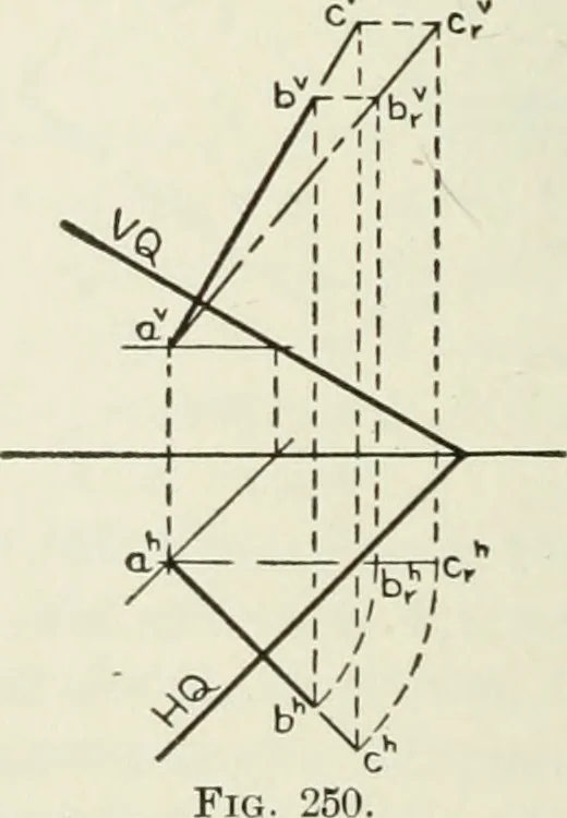 An illustration from Descriptive geometry, 1918, leaf 189