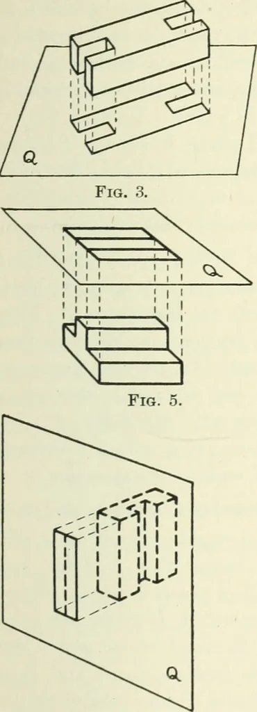 An illustration from Descriptive geometry, 1918, leaf 26