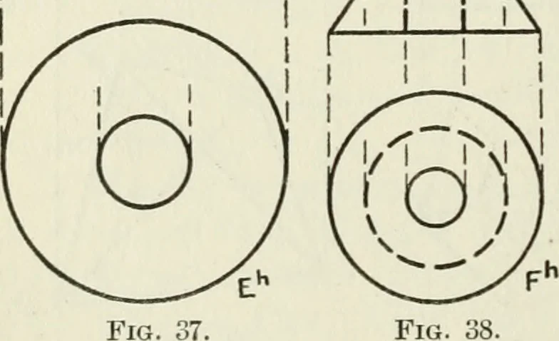 An illustration from Descriptive geometry, 1918, leaf 39
