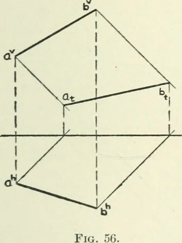 An illustration from Descriptive geometry, 1918, leaf 48