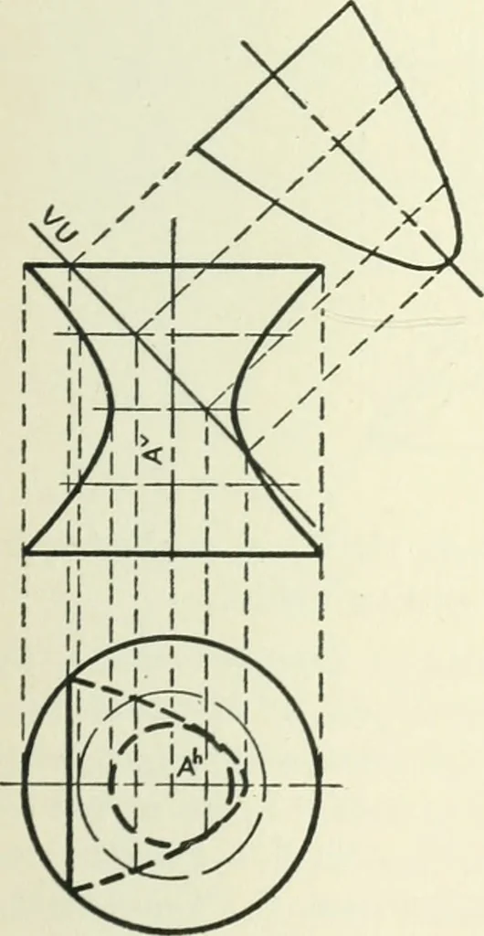An illustration from Descriptive geometry, 1918, leaf 86