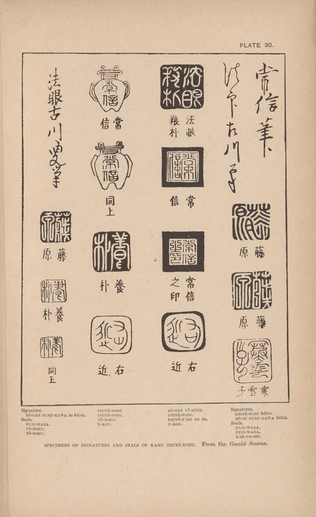 An illustration from Descriptive and historical catalogue of a collection of Japanese and Chinese paintings in the British Museum. : By William Anderson, ... Printed by order of the trustees, 1886, leaf 637