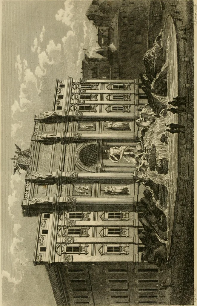 An illustration from A descriptive and historical account of various palaces, and public buildings, English and foreign, 1810, leaf 6