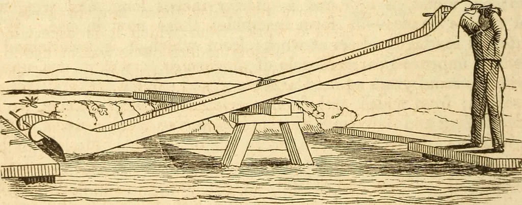 An illustration from A descriptive and historical account of hydraulic and other machines for raising water, 1850, leaf 112
