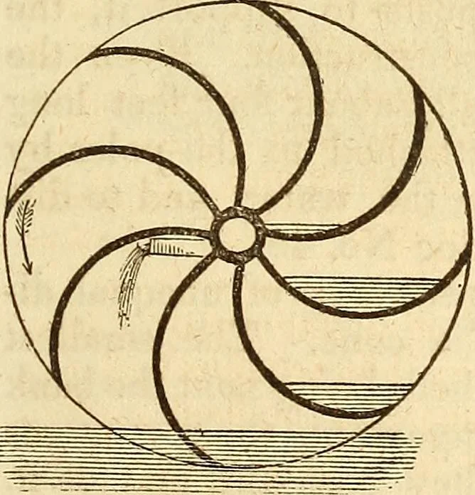 An illustration from A descriptive and historical account of hydraulic and other machines for raising water, 1850, leaf 135