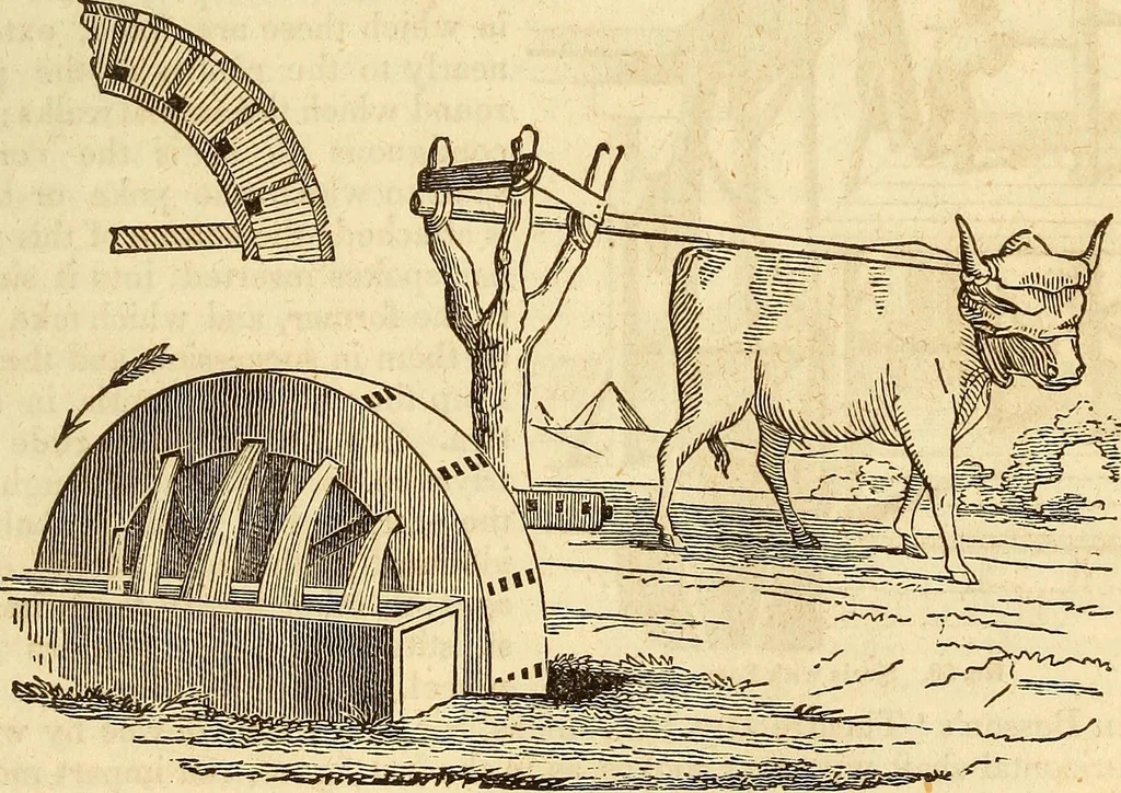 An illustration from A descriptive and historical account of hydraulic and other machines for raising water, 1850, leaf 137