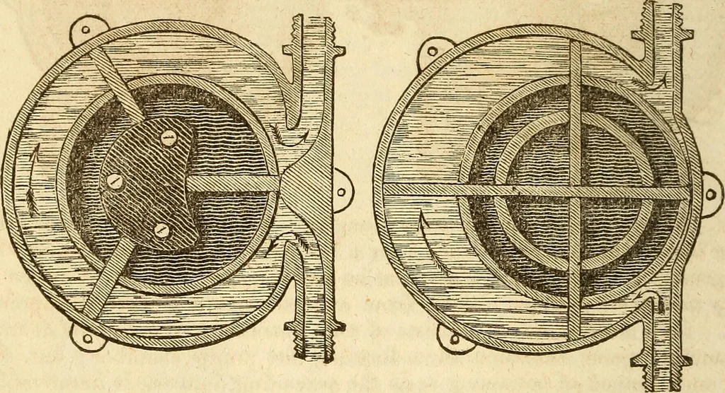 An illustration from A descriptive and historical account of hydraulic and other machines for raising water, 1850, leaf 314