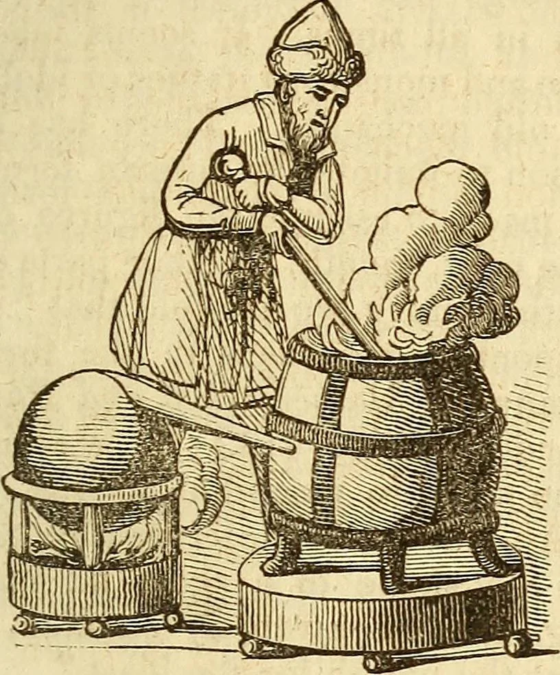 An illustration from A descriptive and historical account of hydraulic and other machines for raising water, 1850, leaf 421