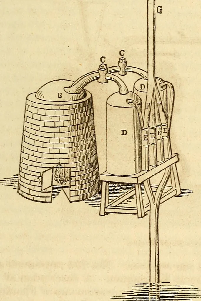 An illustration from A descriptive and historical account of hydraulic and other machines for raising water, 1850, leaf 479