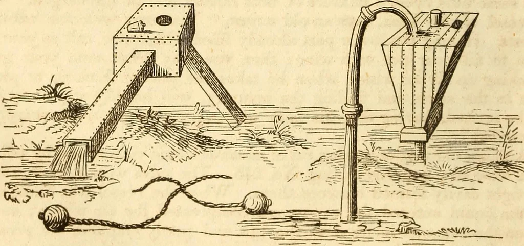 An illustration from A descriptive and historical account of hydraulic and other machines for raising water, 1850, leaf 546