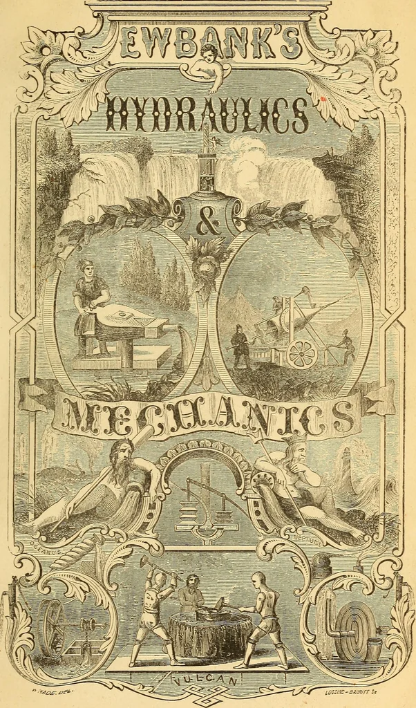 An illustration from A descriptive and historical account of hydraulic and other machines for raising water, 1850, leaf 7